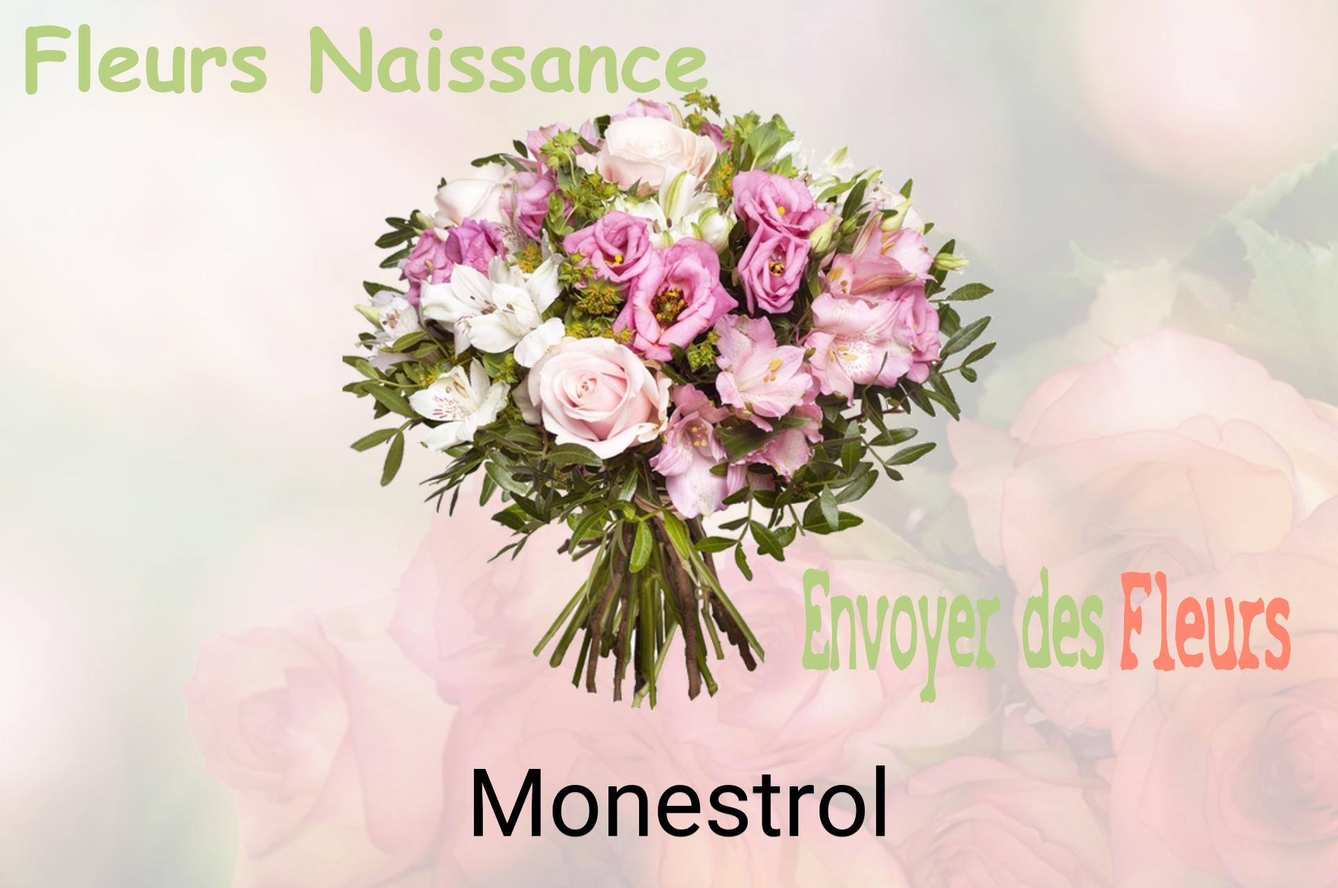 Bouquet de fleurs de naissance livré à Monestrol